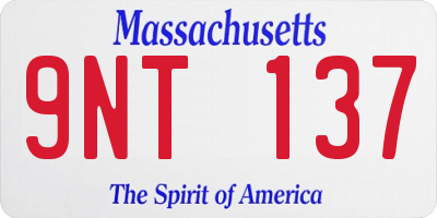 MA license plate 9NT137