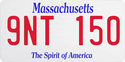 MA license plate 9NT150