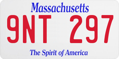 MA license plate 9NT297