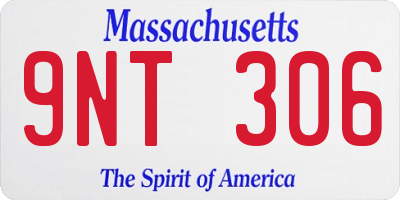 MA license plate 9NT306