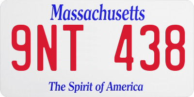 MA license plate 9NT438