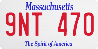 MA license plate 9NT470