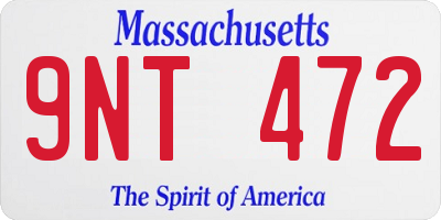 MA license plate 9NT472