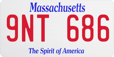 MA license plate 9NT686