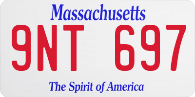 MA license plate 9NT697