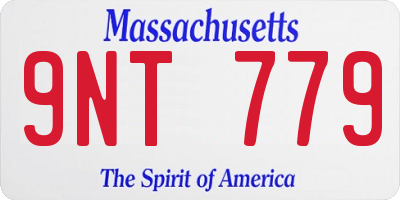 MA license plate 9NT779