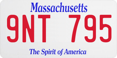 MA license plate 9NT795