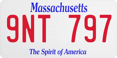MA license plate 9NT797
