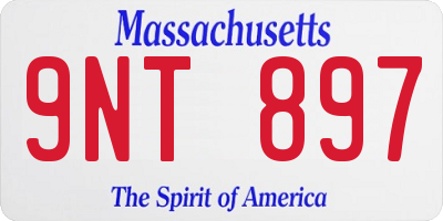 MA license plate 9NT897