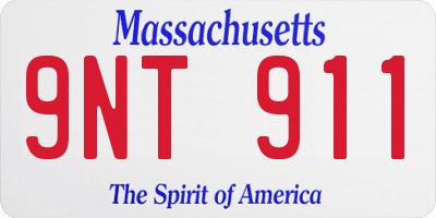 MA license plate 9NT911