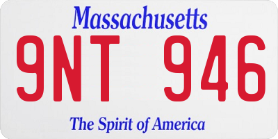 MA license plate 9NT946