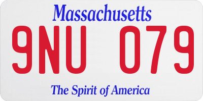MA license plate 9NU079