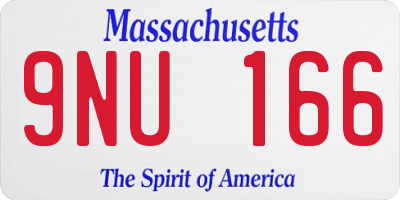 MA license plate 9NU166