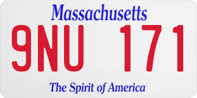 MA license plate 9NU171