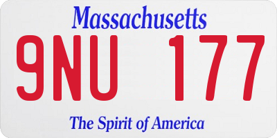 MA license plate 9NU177
