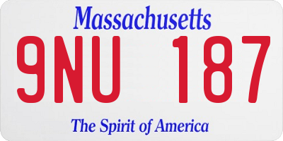 MA license plate 9NU187