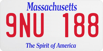 MA license plate 9NU188