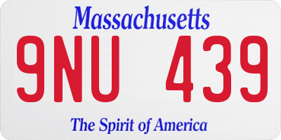 MA license plate 9NU439