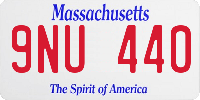 MA license plate 9NU440