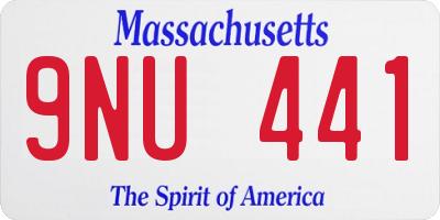 MA license plate 9NU441