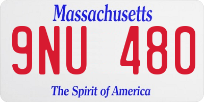 MA license plate 9NU480