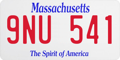 MA license plate 9NU541