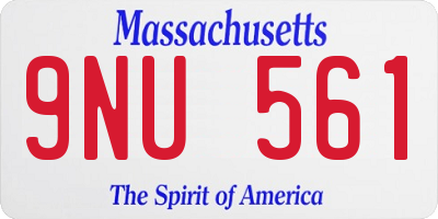MA license plate 9NU561