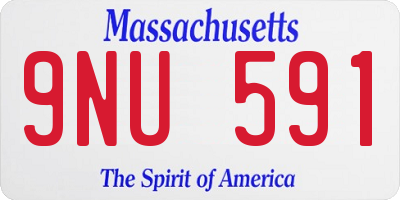 MA license plate 9NU591