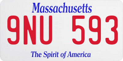 MA license plate 9NU593
