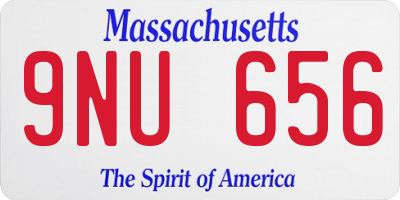 MA license plate 9NU656