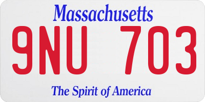 MA license plate 9NU703