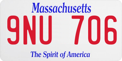 MA license plate 9NU706