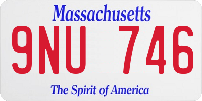 MA license plate 9NU746