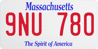 MA license plate 9NU780