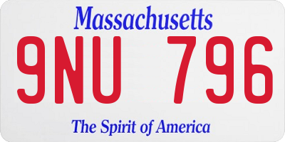 MA license plate 9NU796
