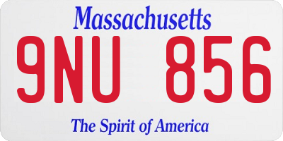 MA license plate 9NU856