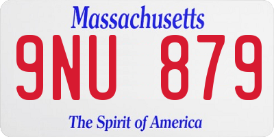 MA license plate 9NU879