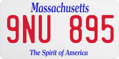 MA license plate 9NU895