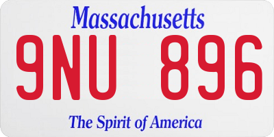 MA license plate 9NU896