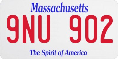 MA license plate 9NU902