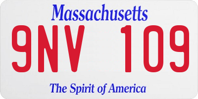 MA license plate 9NV109