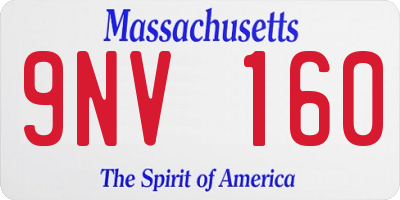 MA license plate 9NV160