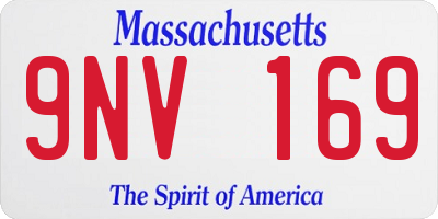 MA license plate 9NV169