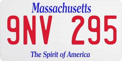 MA license plate 9NV295