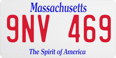 MA license plate 9NV469