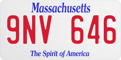 MA license plate 9NV646