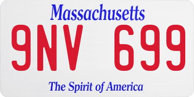 MA license plate 9NV699