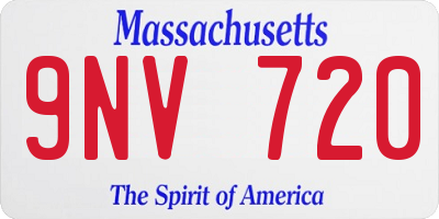 MA license plate 9NV720