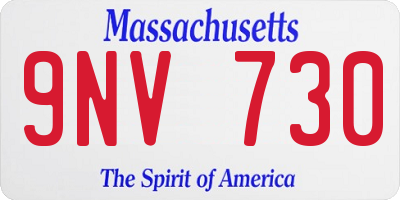 MA license plate 9NV730