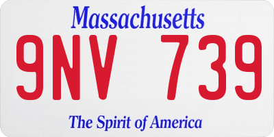 MA license plate 9NV739